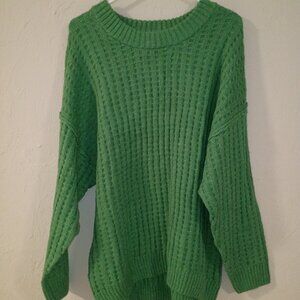 SO (Goods for Life) Women’s Textured Knit Sweater – Green – XXL